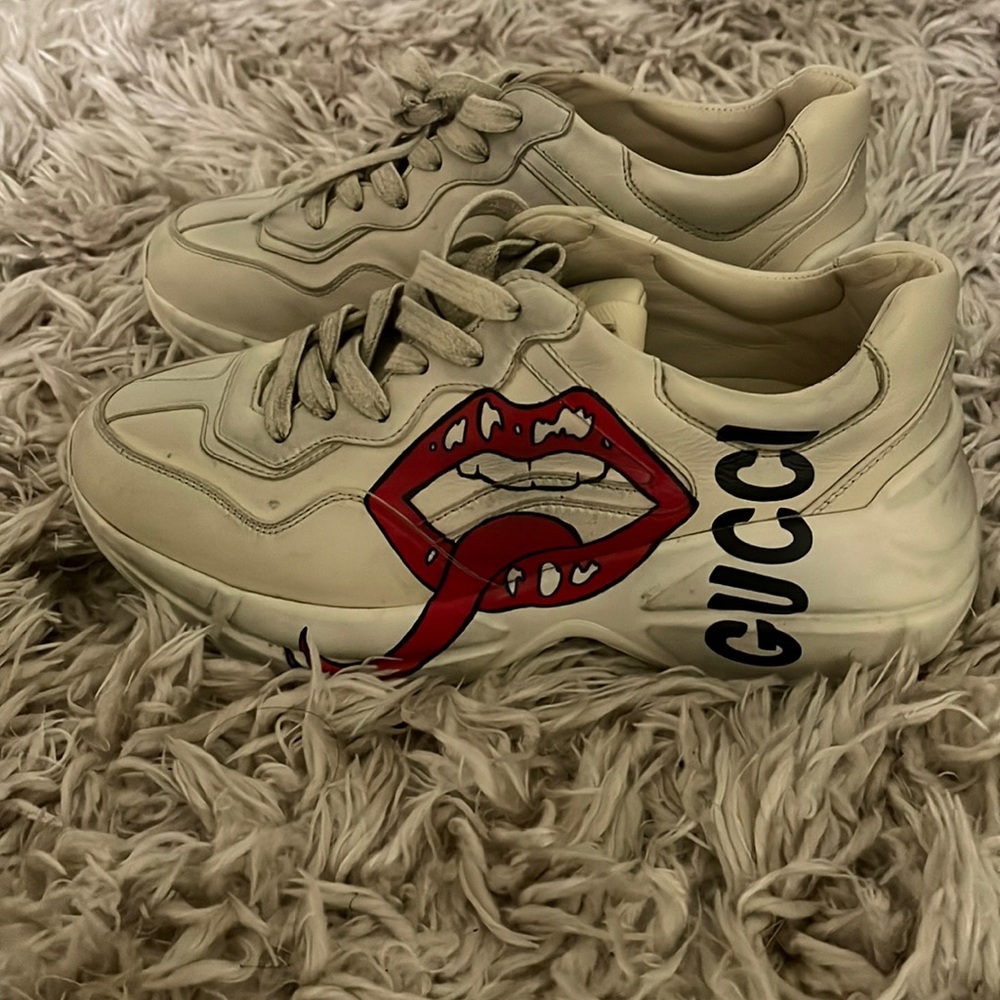 Gucci Rhyton Leather Sneakers
